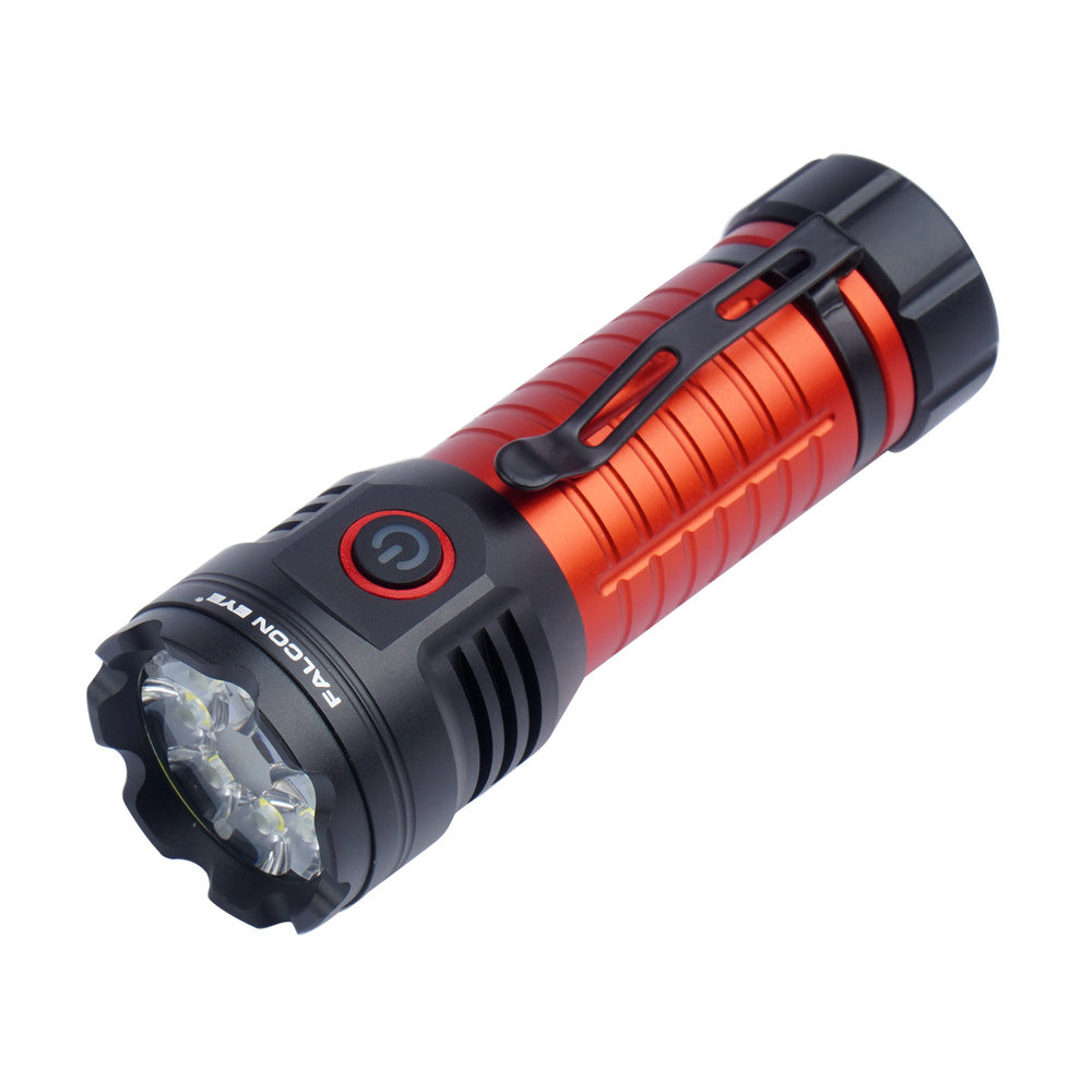Latarka ręczna Falcon Eye Omega 3K - Strobe - 3000 lm - Czarna/Czerwona