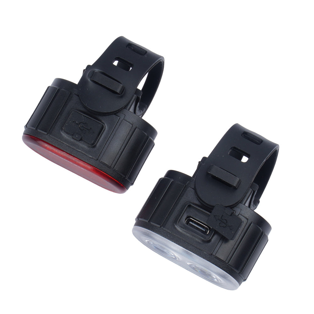 Zestaw lamp rowerowych Falcon Eye Twins 2.0 - 120 lm/20 lm - Czarny - FBS0071