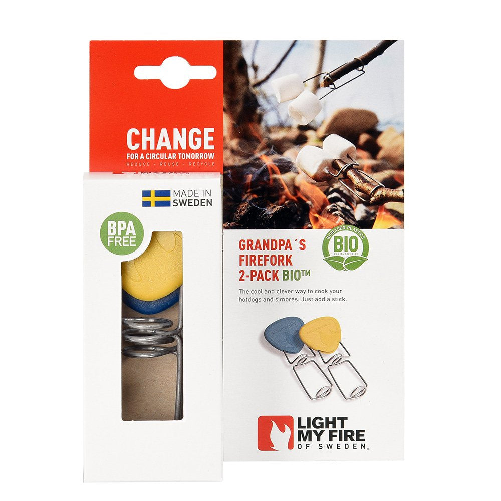 Szpic do pieczenia Light My Fire Grandpa's FireFork BIO 2-pack - MustyYellow / HazyBlue