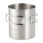 Kubek ze stali nierdzewnej ze składanym uchwytem M-Tac 450 ml