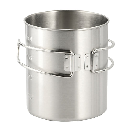 Kubek ze stali nierdzewnej ze składanym uchwytem M-Tac 450 ml