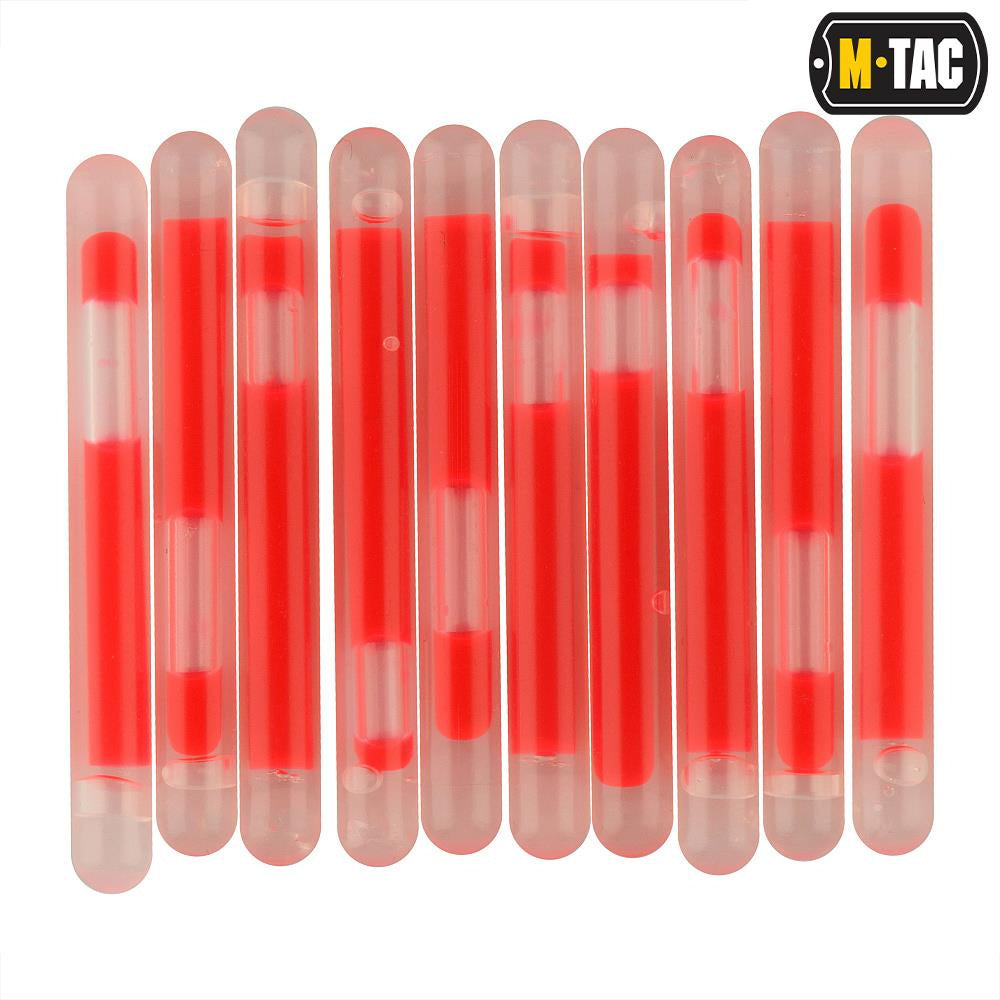 Oświetlenie chemiczne M-Tac Lightstick - 4,5х40 - Czerwony - 10 szt