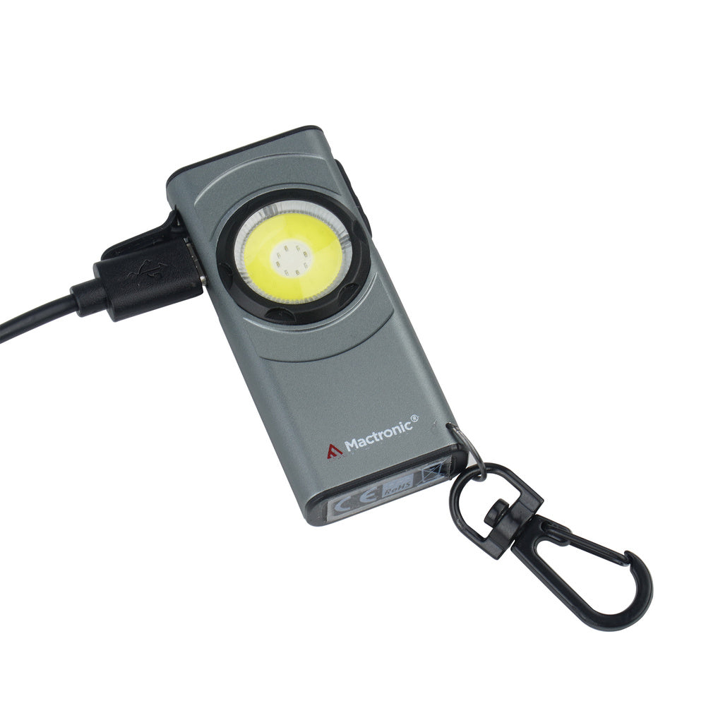 Latarka brelok Mactronic Flagger Nano - 500 lm - USB-C - Magnes - Szary