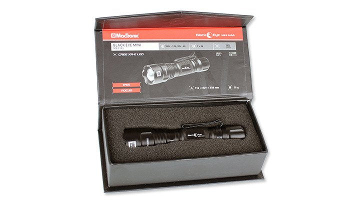 Latarka ręczna Mactronic Black Eye Mini - 135 lm - Czarny